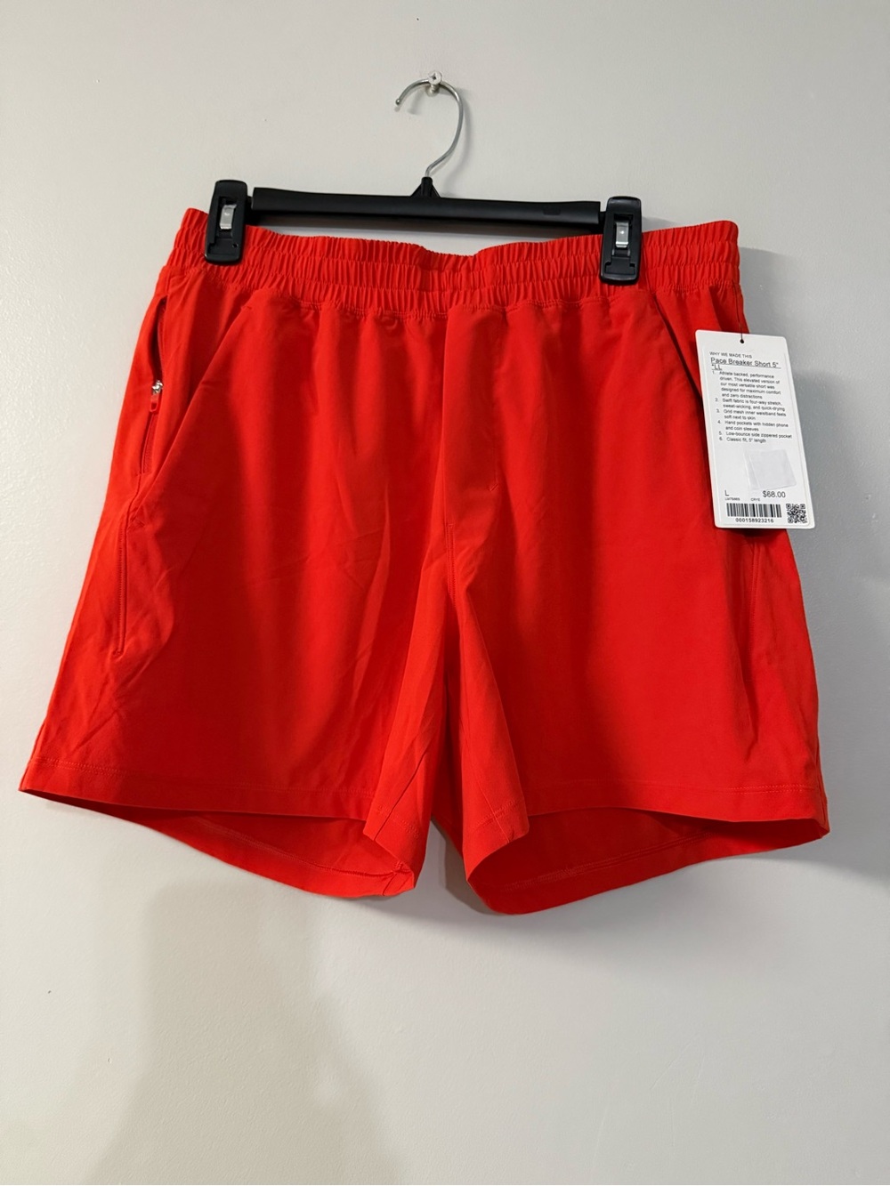 Red Men's Pace Breaker Shorts